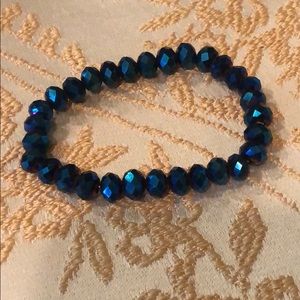 Crystal Avenue blue beaded bracelet